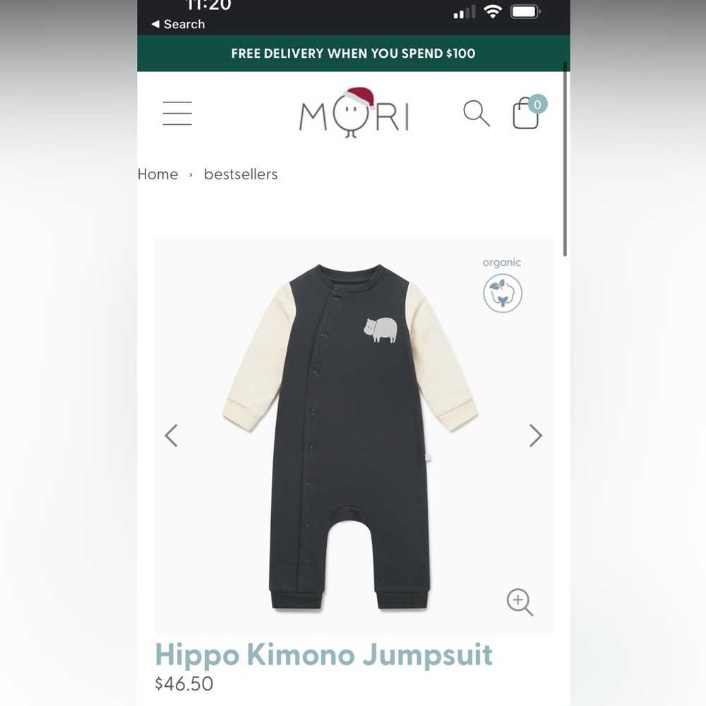 Mori Hippo Kimono Jumpsuit: 6-9 m